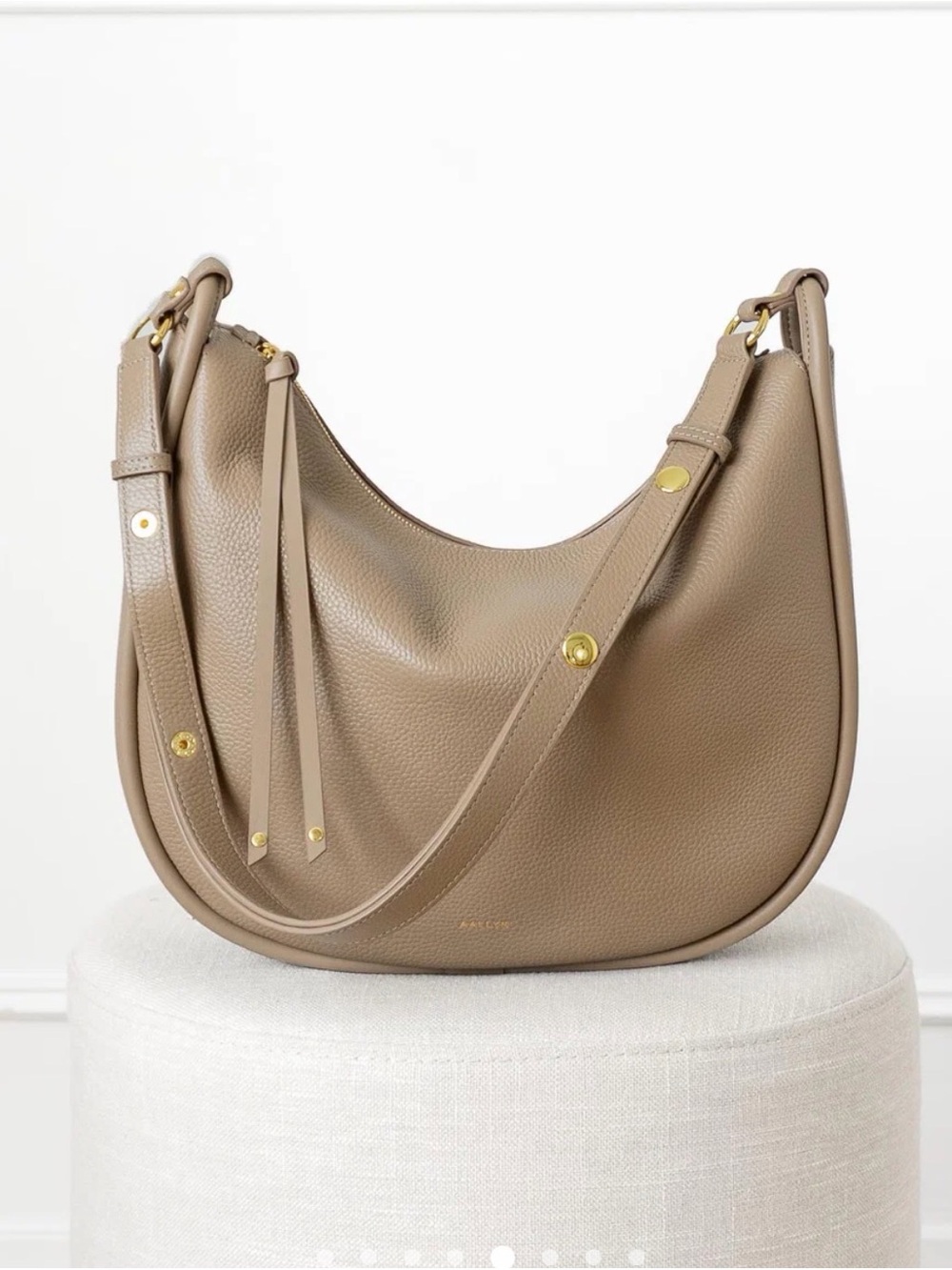 AALLYN Marly Hobo Pebbled LeatherIn Biscotti Color